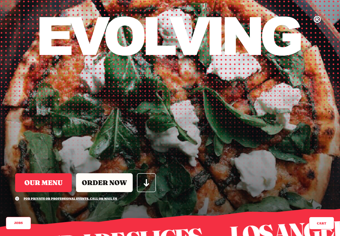 Evolving Italian Pizza website template screenshot